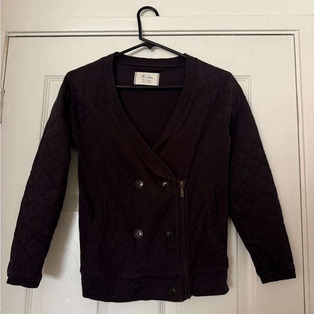 Madewell Black Quilted Blazer/Jacket